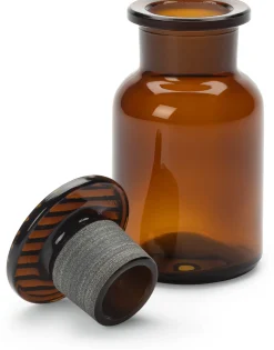 Sklarny Moravia Vorratsflasche mit Glasstopfen Braun New