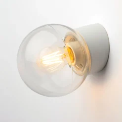 Ifö Electric Wandleuchte Porzellan und Klarglas Sale