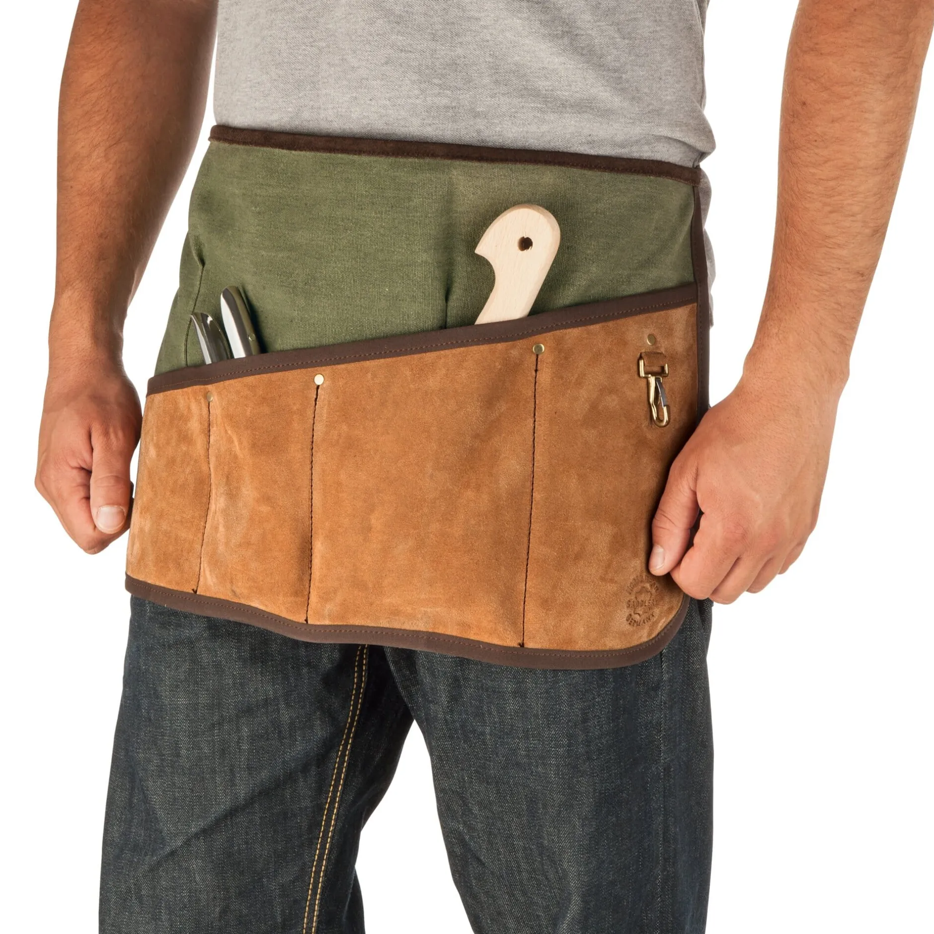 Horse Gear Innovations Werkzeugschürze Leder mit Segeltuch Hot