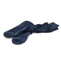 Hirsch Natur Wollsocke mit Walkfilzsohle Marine New