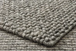 Finarte (India) Oy Wollteppich meliert Dunkelgrau New