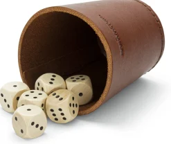 Rathenower Lederwarenfabrik Würfelbecher Rindleder Discount