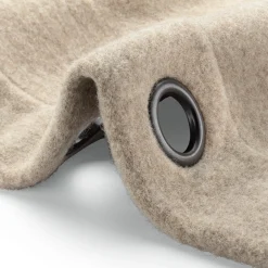 Gebrüder Mehler Wärmeschutzvorhang Wollfries Beige New