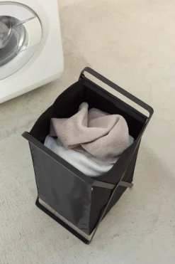 Yamazaki Wäschekorb Tower Schwarz Discount