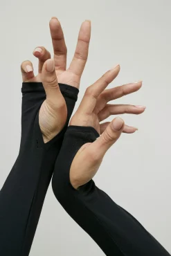 OH OH OM Ethical Sportswear Yoga-Top Langarm Schwarz Sale