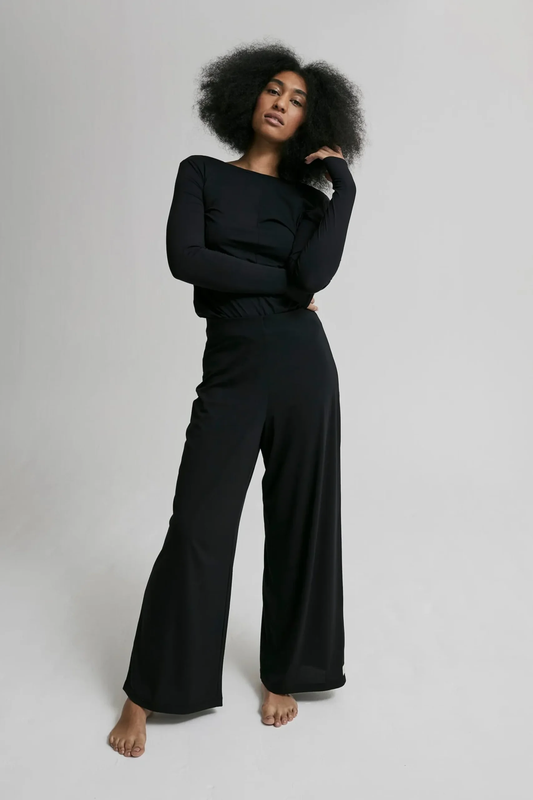 OH OH OM Ethical Sportswear Yoga-Top Langarm Schwarz Sale