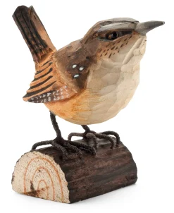 Wildlife Garden Zaunkönig Lindenholz handgeschnitzt Sale