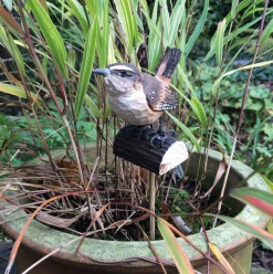 Wildlife Garden Zaunkönig Lindenholz handgeschnitzt Sale